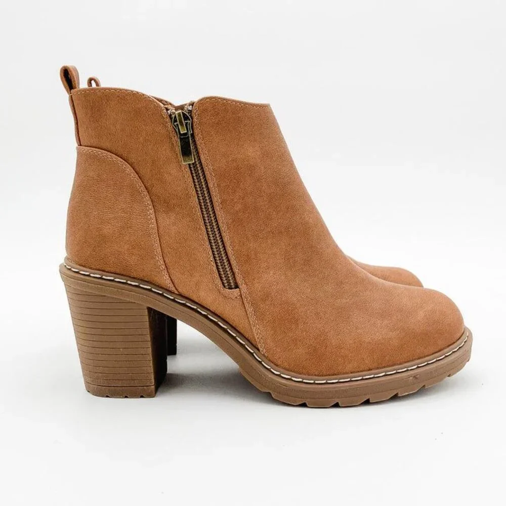 Women's Camel Brown Rocky Top Heeled Boot Corkys Footwear Size 9 NWT - Picture 4 of 5